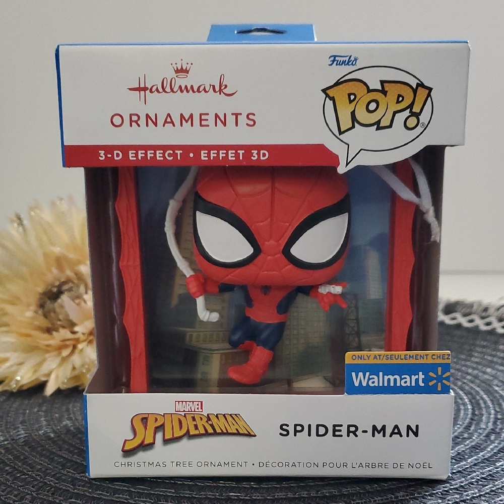 Hallmark Funko Pop Marvel Spider-Man Ornament 3-D Effect New